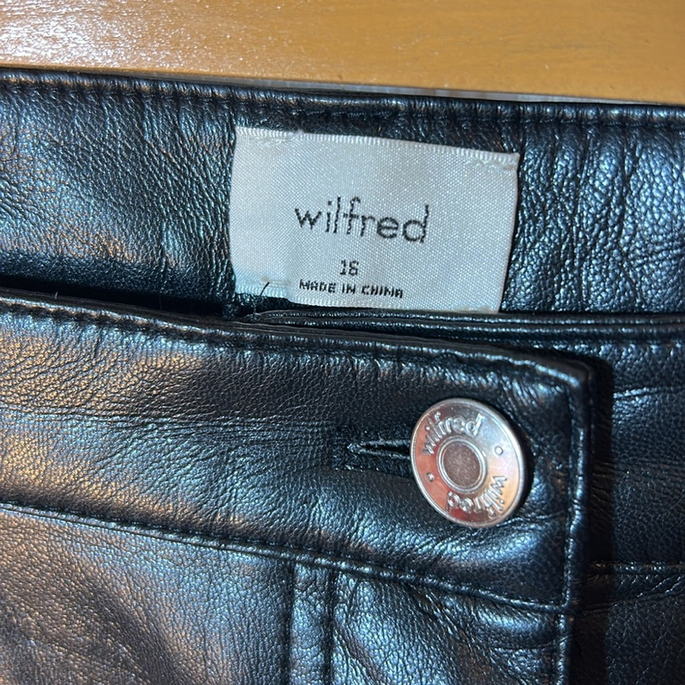 Wilfred Aritzia Melina black vegan leather pants size 16 - Picture 2 of 13